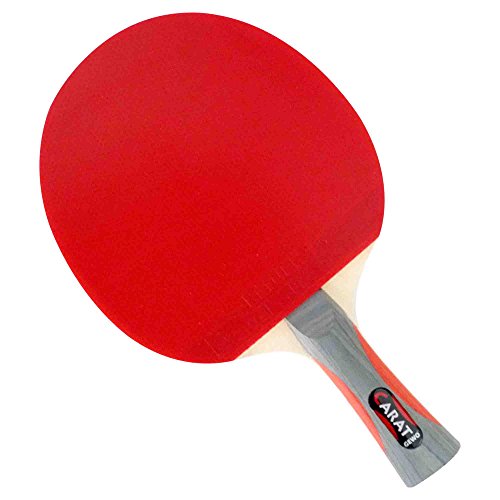 GEWO Carat Tischtennisschläger - ITTF genehmigter Allround-Tischtennisschläger mit ausgewogener Spin-Speed-Balance, Fertigschläger mit schnellem Belag und hohen Rotationseigenschaften, Griff konkav von GEWO