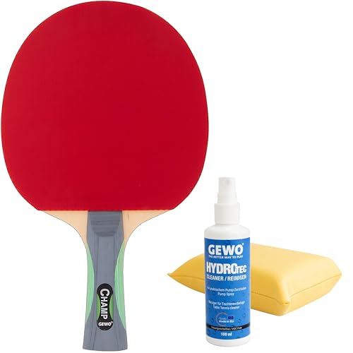 GEWO Champ Tischtennisschläger - Anfänger Tischtennis-Schläger mit hoher Kontrolle und fortgeschrittenen Rotationseigenschaften - Allround-Fertigschläger für Hobbyspieler, 1,8mm Thunderball-Belag GEWO Champ Tischtennisschläger - Anfänger Tischtennis-Schläger mit hoher Kontrolle und fortgeschrittenen Rotationseigenschaften - Allround-Fertigschläger für Hobbyspieler, 1,8mm Thunderball-Belag von GEWO