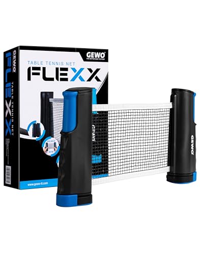 GEWO Table Tennis Net FleXX - Tischtennisnetz für Jeden Tisch - Einstellbare Anti Slip Klemmen für das Tischtennis Netz to Go - bis zu 2m Ausziehbar bei Plattenstärken bis 5cm, Netzhöhe 15,25cm GEWO Table Tennis Net FleXX - Tischtennisnetz für Jeden Tisch - Einstellbare Anti Slip Klemmen für das Tischtennis Netz to Go - bis zu 2m Ausziehbar bei Plattenstärken bis 5cm, Netzhöhe 15,25cm von GEWO