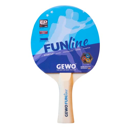 GEWO Fun Tischtennisschläger - Kontrollierter Anfänger-Tischtennisschläger mit geringem Gewicht - Komplettschläger mit Noppen-Innen-Belag, hohe Kontrolle und Geschwindigkeit, Griff konkav GEWO Fun Tischtennisschläger - Kontrollierter Anfänger-Tischtennisschläger mit geringem Gewicht - Komplettschläger mit Noppen-Innen-Belag, hohe Kontrolle und Geschwindigkeit, Griff konkav von GEWO