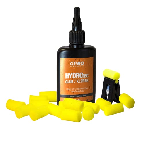 GEWO HydroTec Tischtennis Kleber auf Wasserbasis - ITTF zugelassener Belagkleber für Tischtennisschläger, lösungsmittelfreier Kleber für alle TT-Beläge, mit Klammer und Applikatorschwämmen, 90 ml GEWO HydroTec Tischtennis Kleber auf Wasserbasis - ITTF zugelassener Belagkleber für Tischtennisschläger, lösungsmittelfreier Kleber für alle TT-Beläge, mit Klammer und Applikatorschwämmen, 90 ml von GEWO