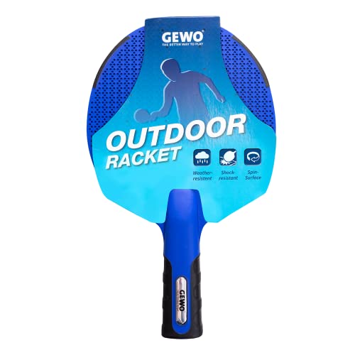 GEWO Outdoor Tischtennisschläger – Wetterfester Tischtennisschläger Blau für draußen, mit stabiler Gitternetzstruktur, rutschfester Griff, ideal für Wasser Tischtennis und Freizeit Tischtennis Outdoor GEWO Outdoor Tischtennisschläger – Wetterfester Tischtennisschläger Blau für draußen, mit stabiler Gitternetzstruktur, rutschfester Griff, ideal für Wasser Tischtennis und Freizeit Tischtennis Outdoor von GEWO