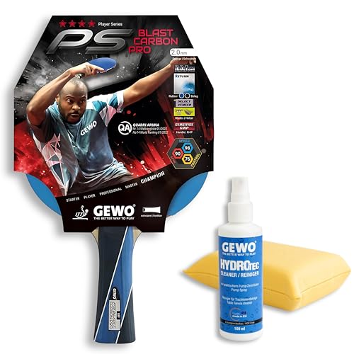 GEWO PS Blast Carbon Pro Tischtennisschläger - ITTF genehmigter Profi-Tischtennisschläger, Carbon-Schläger mit schnellem Belag GEWO Return Pro und hohen Rotationseigenschaften, konkav, 2,0mm Schwamm GEWO PS Blast Carbon Pro Tischtennisschläger - ITTF genehmigter Profi-Tischtennisschläger, Carbon-Schläger mit schnellem Belag GEWO Return Pro und hohen Rotationseigenschaften, konkav, 2,0mm Schwamm von GEWO