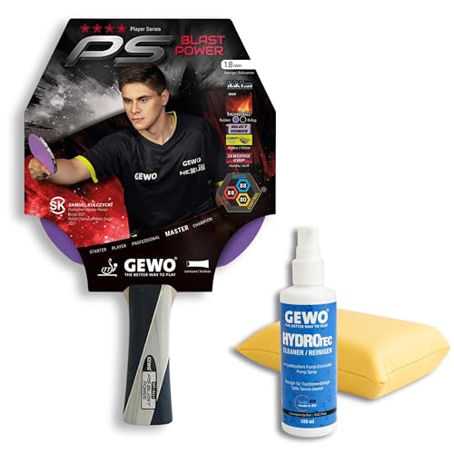 GEWO PS Blast Power Tischtennisschläger - ITTF genehmigter Profi-Tischtennisschläger, Allroundschläger mit kontrolliertem Thunderball 2 Belag und hohen Rotationseigenschaften, konkav, 1,8mm Schwamm GEWO PS Blast Power Tischtennisschläger - ITTF genehmigter Profi-Tischtennisschläger, Allroundschläger mit kontrolliertem Thunderball 2 Belag und hohen Rotationseigenschaften, konkav, 1,8mm Schwamm von GEWO