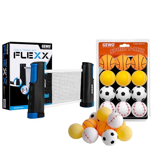 GEWO Sports-Mix Tischtennisbälle - Plastik Tischtennis Bälle 40+ im Sport Design - 12 Bunte, hochwertige Ping Pong Bälle - Verschiedene Designs, 40+ mm Durchmesser GEWO Sports-Mix Tischtennisbälle - Plastik Tischtennis Bälle 40+ im Sport Design - 12 Bunte, hochwertige Ping Pong Bälle - Verschiedene Designs, 40+ mm Durchmesser von GEWO