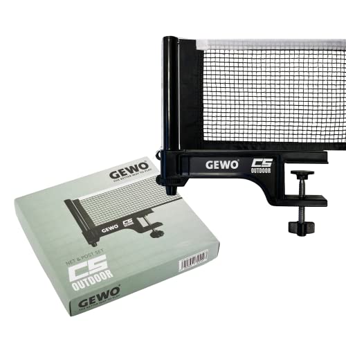 GEWO CS Outdoor Tischtennisnetz - Wetterfestes Tischtennis-Netz für draußen - Robuste Netzgarnitur Halterungen und handlicher Höhenverstellschraube - Einfache Montage, stabiles schwarzes Garn GEWO CS Outdoor Tischtennisnetz - Wetterfestes Tischtennis-Netz für draußen - Robuste Netzgarnitur Halterungen und handlicher Höhenverstellschraube - Einfache Montage, stabiles schwarzes Garn von GEWO