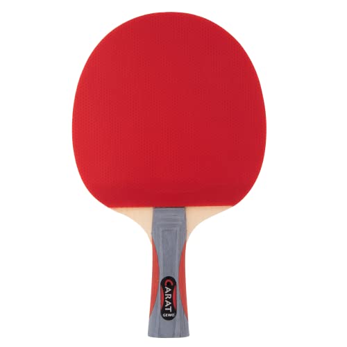 GEWO Carat Tischtennisschläger - ITTF genehmigter Allround-Tischtennisschläger mit ausgewogener Spin-Speed-Balance, Fertigschläger mit schnellem Belag und hohen Rotationseigenschaften, Griff konkav GEWO Carat Tischtennisschläger - ITTF genehmigter Allround-Tischtennisschläger mit ausgewogener Spin-Speed-Balance, Fertigschläger mit schnellem Belag und hohen Rotationseigenschaften, Griff konkav von GEWO