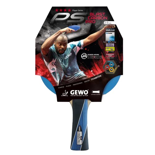 GEWO PS Blast Carbon Pro Tischtennisschläger - ITTF genehmigter Profi-Tischtennisschläger, Carbon-Schläger mit schnellem Belag GEWO Return Pro und hohen Rotationseigenschaften, konkav, 2,0mm Schwamm GEWO PS Blast Carbon Pro Tischtennisschläger - ITTF genehmigter Profi-Tischtennisschläger, Carbon-Schläger mit schnellem Belag GEWO Return Pro und hohen Rotationseigenschaften, konkav, 2,0mm Schwamm von GEWO