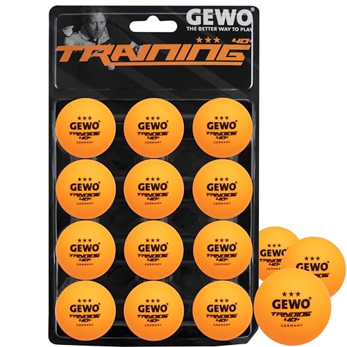 GEWO Training 40+ Tischtennisbälle - 3 Sterne Tischtennis-Ball aus ABS Plastik mit Naht - Hochwertige Trainingsbälle, Durchmesser 40+mm, Vorratspackung mit 12 Stück, orange GEWO Training 40+ Tischtennisbälle - 3 Sterne Tischtennis-Ball aus ABS Plastik mit Naht - Hochwertige Trainingsbälle, Durchmesser 40+mm, Vorratspackung mit 12 Stück, orange von GEWO