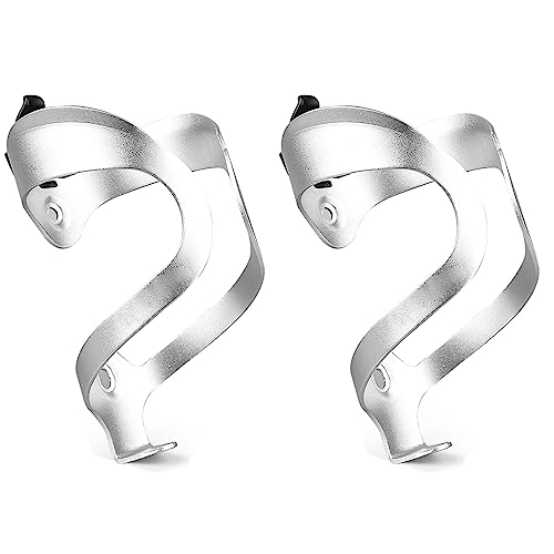 GFHYBP Fahrrad-Wasserflaschenhalter, Ultraleichte Aluminium-Legierung, Universeller Fahrrad-Wasserkocher-Halter, 2Er-Pack Fahrrad-Flaschenhalter Für Rennrad/Mountainbike,Silber GFHYBP Fahrrad-Wasserflaschenhalter, Ultraleichte Aluminium-Legierung, Universeller Fahrrad-Wasserkocher-Halter, 2Er-Pack Fahrrad-Flaschenhalter Für Rennrad/Mountainbike,Silber von GFHYBP