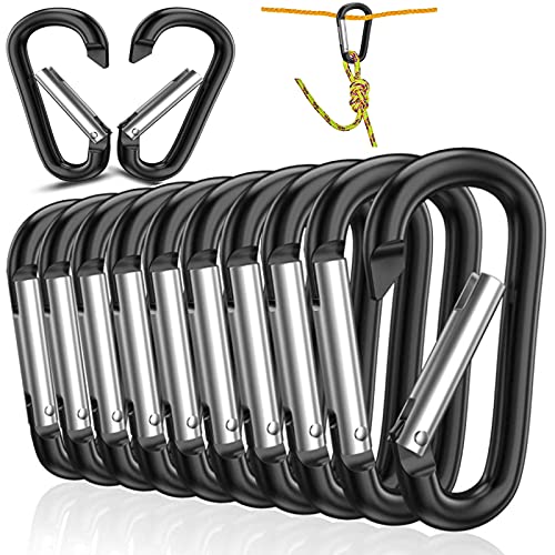 Karabiner SchlüSselanhänger Schwarz Aluminium Karabiner Klein Kleine Karabinerhaken SchlüSselanhänger Camping Reisen Wandern Schlüsselanhänger Clip D Form Karabiner Set für Wandern Radfahren Camping Karabiner SchlüSselanhänger Schwarz Aluminium Karabiner Klein Kleine Karabinerhaken SchlüSselanhänger Camping Reisen Wandern Schlüsselanhänger Clip D Form Karabiner Set für Wandern Radfahren Camping von GFJFG