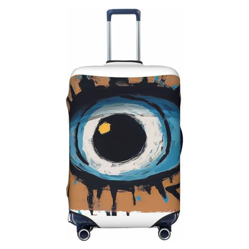 GFLFMXZW Evil Eye Gepäckabdeckung, stilvolle Kofferbezüge, waschbar, dehnbar, kratzfest, Reisegepäckhüllen für 45,7–78,7 cm Gepäck, Schwarz , XL von GFLFMXZW