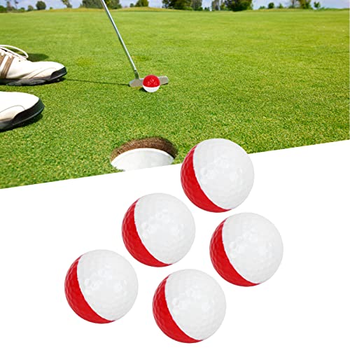GFRGFH Golfbälle 5er-Pack, Übungs-Minigolfbälle Für Männer, 2-farbiges Golf-Putting-Übungsball-Set, Geschenkball Für Driving Range, Schwungübungen(Rot) von GFRGFH