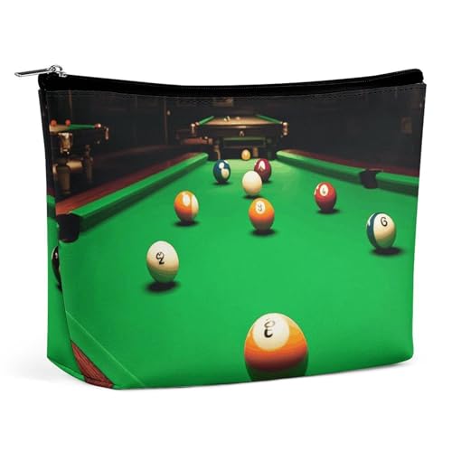 GHBNK Make-up-Tasche für Damen, tragbare Kosmetiktasche, Billard, Reisen, Make-up-Koffer, Organizer, Kulturbeutel, Stil, Einheitsgröße, Stil:, Einheitsgröße von GHBNK