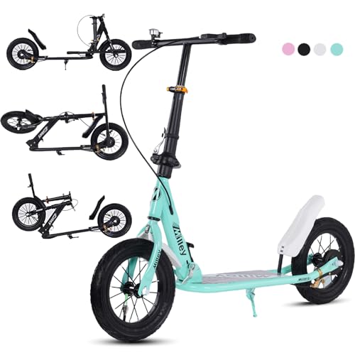 GHBXJX City Roller Erwachsene 150 kg Tragkraft 290mm Big Wheel Scooter, Klappbarer Cityroller mit Handbremse und Bremse, Tretroller Kinder, Höhenverstellbar Kickscooter,Grün GHBXJX City Roller Erwachsene 150 kg Tragkraft 290mm Big Wheel Scooter, Klappbarer Cityroller mit Handbremse und Bremse, Tretroller Kinder, Höhenverstellbar Kickscooter,Grün von GHBXJX