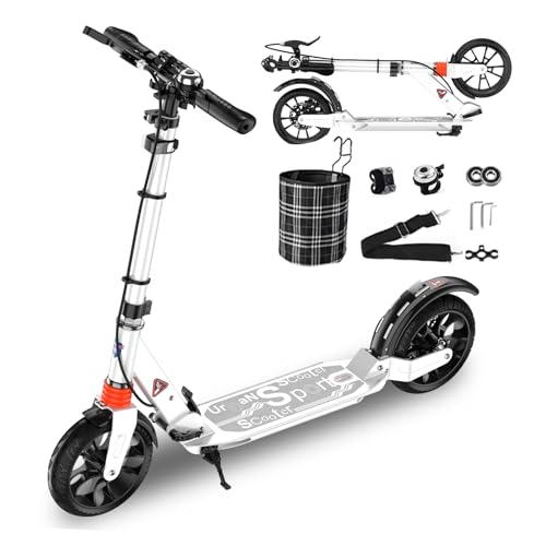 GHBXJX Faltbarer Scooter Pro, Roller für Erwachsene bis 150kg Verstellbar Scooter, ABEC-9 Lagern, Roller Kinder- Klappbar Lenker hinterradbremse und Stoßdämpfer, 4-Fach Höhenverstellbar,Weiß GHBXJX Faltbarer Scooter Pro, Roller für Erwachsene bis 150kg Verstellbar Scooter, ABEC-9 Lagern, Roller Kinder- Klappbar Lenker hinterradbremse und Stoßdämpfer, 4-Fach Höhenverstellbar,Weiß von GHBXJX
