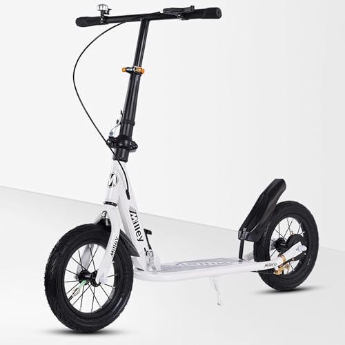 GHBXJX Kickscooter City Roller Erwachsene 150 kg Tragkraft 290mm Big Wheel Scooter, Klappbarer Cityroller mit Handbremse und Bremse, Tretroller Kinder, Höhenverstellbar,Weiß GHBXJX Kickscooter City Roller Erwachsene 150 kg Tragkraft 290mm Big Wheel Scooter, Klappbarer Cityroller mit Handbremse und Bremse, Tretroller Kinder, Höhenverstellbar,Weiß von GHBXJX