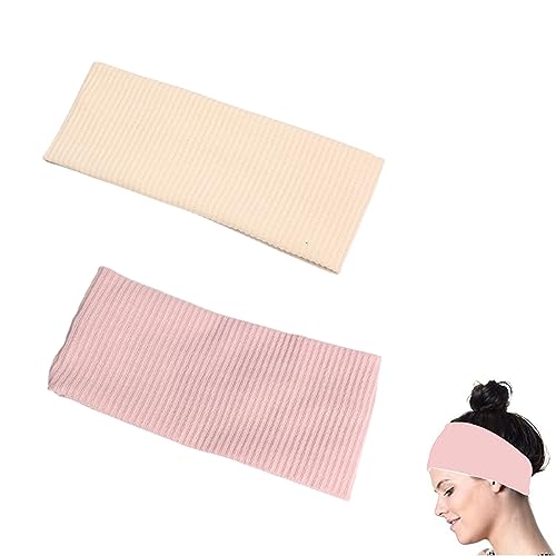 GHEART Damen Stirnbänder, Schweißband, Headband, Haarband, Sport, Workout, Laufen, Radfahren, Yoga - Feuchtigkeitsabführend, Hoch Dehnbar, 2pc, Rosa, Beige GHEART Damen Stirnbänder, Schweißband, Headband, Haarband, Sport, Workout, Laufen, Radfahren, Yoga - Feuchtigkeitsabführend, Hoch Dehnbar, 2pc, Rosa, Beige von GHEART
