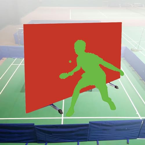 Faltbare Tischtennis-Schirmwand, abnehmbarer Hindernisblock für Clubspiele, selbsttrainierender Sichtschutz, geeignet für Schul-, Stadion- und Clubwettbewerbe (Farbe: Grün, Größe: 140 x 75 c von GHFIUR