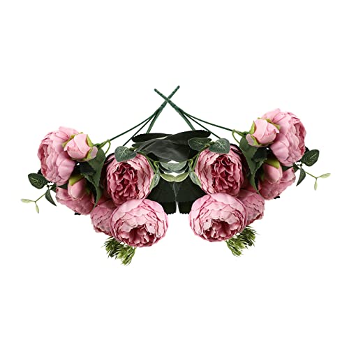 GHMYU Artificial Flowers 2pcs Hochzeit Nachahmung Pfingstrose Home Decor Pink Vasen für Blumen Hochzeit mit gefälschten Gnadenrequisiten Artificial Plants von GHMYU