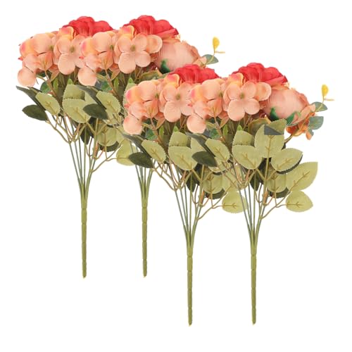 GHMYU Artificial Flowers 4pcs Hochzeitsdekoration Hochzeitsszene Layout Requisine Eisenzimmer Dekor Seidentuch Seidentuch Artificial Plants von GHMYU