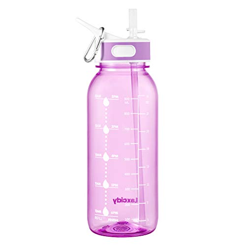 GHONLZIN Wasserflasche 1L Sports Bottle BPA-freier Trinkflasche mit Zeitmarkierungs-Tracker, Spülmaschinenfest Water Bottle für Fahrrad, Gym, Yoga, Outdoor, Camping GHONLZIN Wasserflasche 1L Sports Bottle BPA-freier Trinkflasche mit Zeitmarkierungs-Tracker, Spülmaschinenfest Water Bottle für Fahrrad, Gym, Yoga, Outdoor, Camping von GHONLZIN