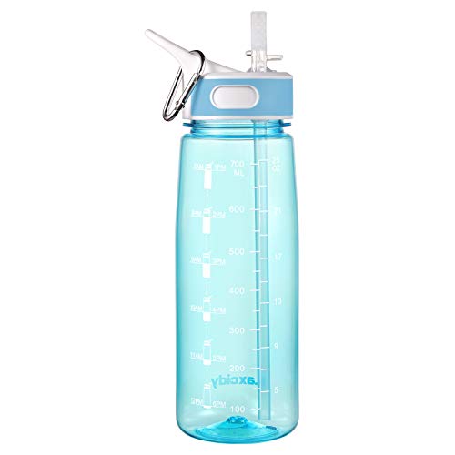 GHONLZIN Wasserflasche 800ML Sports Bottle BPA-freier Trinkflasche mit Strohhalm & Zeitmarkierungs-Tracker, Spülmaschinenfest Water Bottle für Fahrrad, Gym, Yoga, Outdoor, Camping GHONLZIN Wasserflasche 800ML Sports Bottle BPA-freier Trinkflasche mit Strohhalm & Zeitmarkierungs-Tracker, Spülmaschinenfest Water Bottle für Fahrrad, Gym, Yoga, Outdoor, Camping von GHONLZIN
