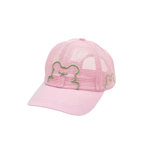 GHUUUJKI Kinder Baseball Cap Cartoonbären Kinder Baseballmütze 2-5 Jahre Alte Kinder Sonnenhut Atmungsaktiv-Rosa von GHUUUJKI