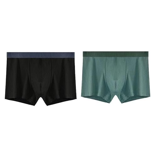 GHUUUJKI Unterhosen M?Nner 2 Pcs/Los Männer Zu Unterdügen Baumwollboxer Brief Shorts Shorts Charakter Stripe Slips Männer Unterwäsche Plus Size L-4Xl-F-Xl (50-60 Kg) von GHUUUJKI