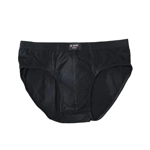 GHUUUJKI Unterhosen M?Nner 3Pcs Baumwoll -Briefs Herren Bequeme Unterhosen Männlich Atmungsaktiv-Schwarz-Asian 2XL 60-70 Kg von GHUUUJKI