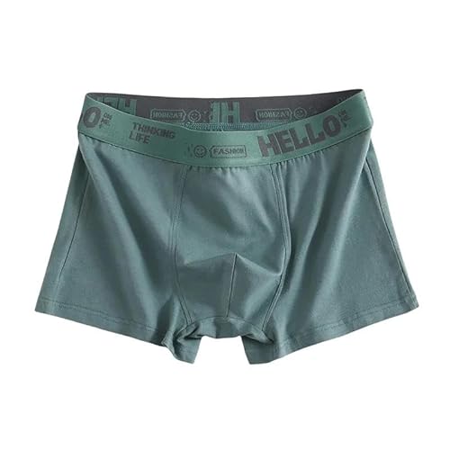 GHUUUJKI Unterhosen M?Nner 3Pcs Männer Boxer Höschen Mann Unterwäsche Boxer Männer Baumwolle Unterhosen Weiche Atmungsaktive Männer Boxershorts-Grün-2Xl von GHUUUJKI