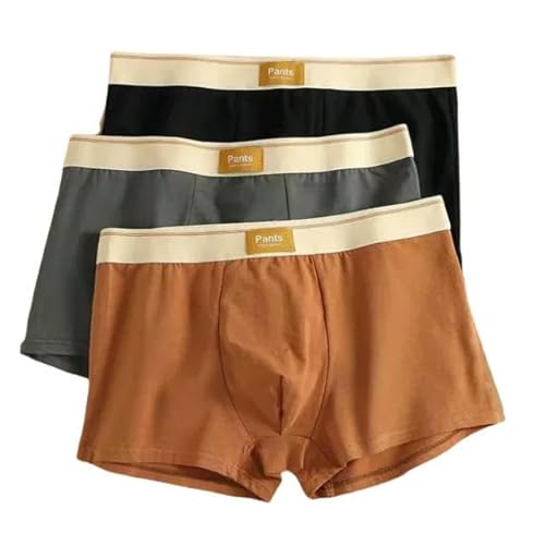 GHUUUJKI Unterhosen M?Nner 3Pcs Männer Höschen Baumwolle Boxershorts Mann Unterwäsche Herren Boxer Atmungsaktive U Konvexe Männliche Unterhosen Trunks-C-4Xl 80-90Kg von GHUUUJKI