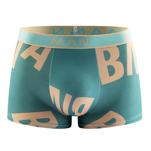 GHUUUJKI Unterhosen M?Nner 4Pcs Modes Männer Höschen Nahtloser Buchstaben Gedruckter Unterhosen Atmungsaktives Mann Unterwäsche Plus Size Male Boxer-C-4Xl 82,5-95 Kg von GHUUUJKI