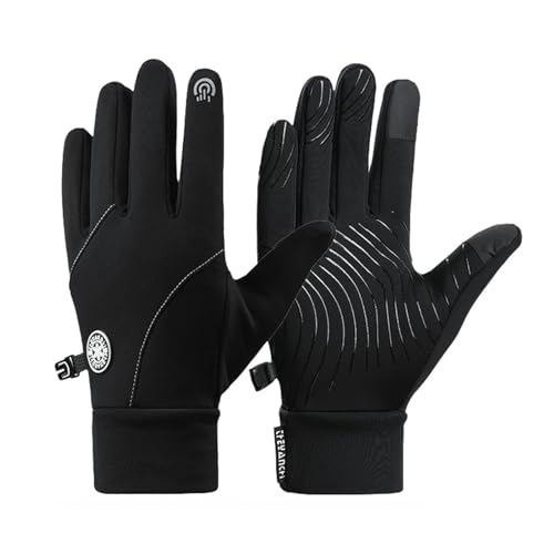 GIBZ Herren Handschuhe Winter wasserdichte Winterhandschuhe für Kaltes Wetter Warme Skihandschuhe Touchscreen-Handschuhe Schwarz XL (10.5x24CM) von GIBZ