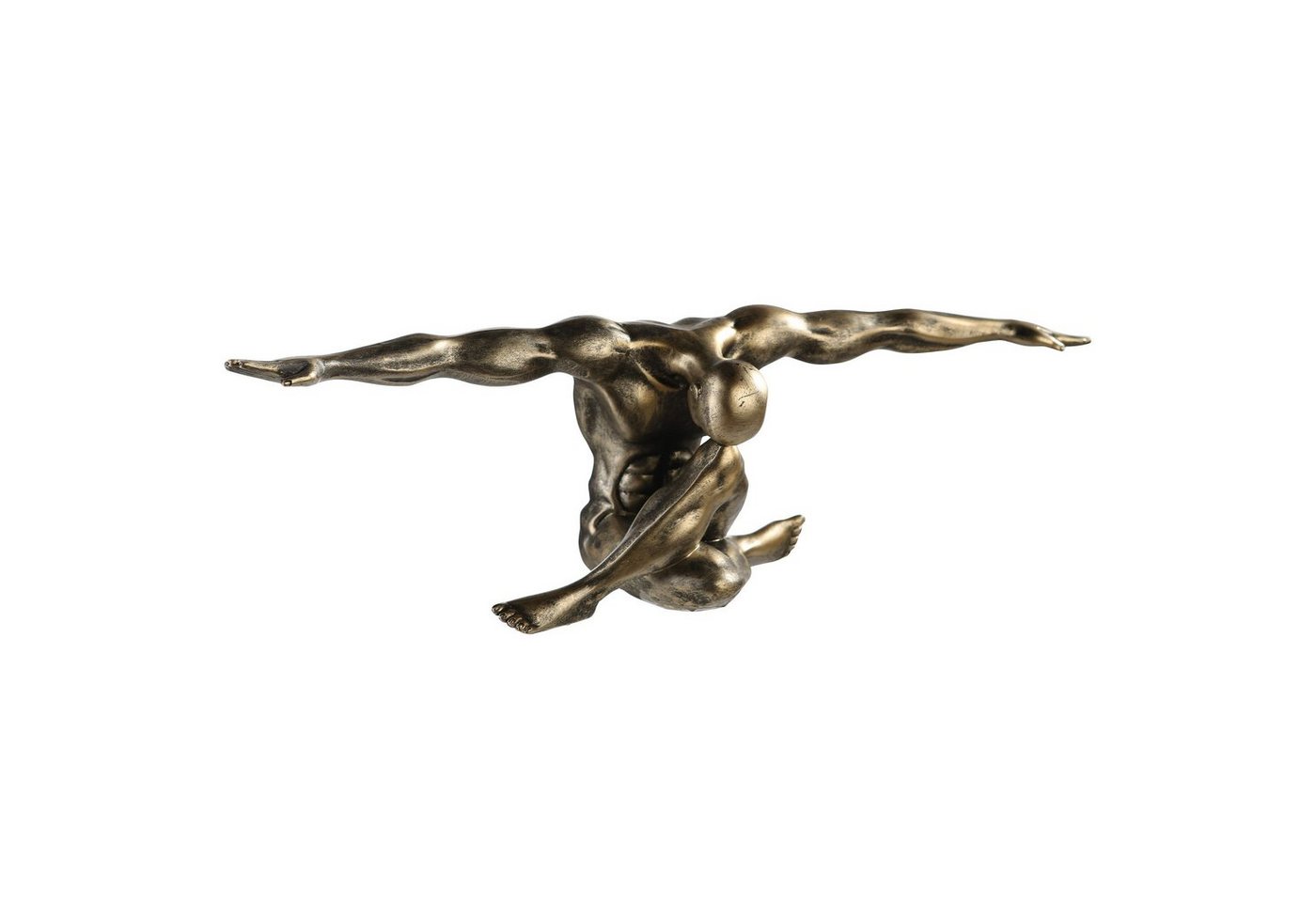 GILDE Dekofigur GILDE Figur Cliffhanger - bronze-champagner-gold - H. 20cm x B. 59,5cm von GILDE