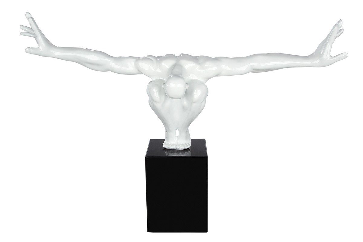 GILDE Dekofigur GILDE Skulptur Cliffhanger - weiß - H. 45cm x B. 75cm von GILDE