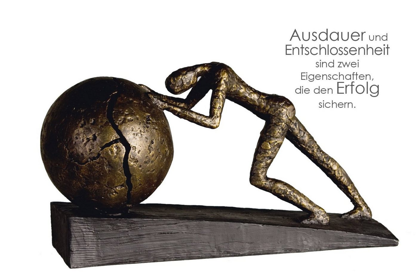 GILDE Dekofigur GILDE Skulptur Heavy Ball - bronze - H. 21,5cm x B. 37cm von GILDE
