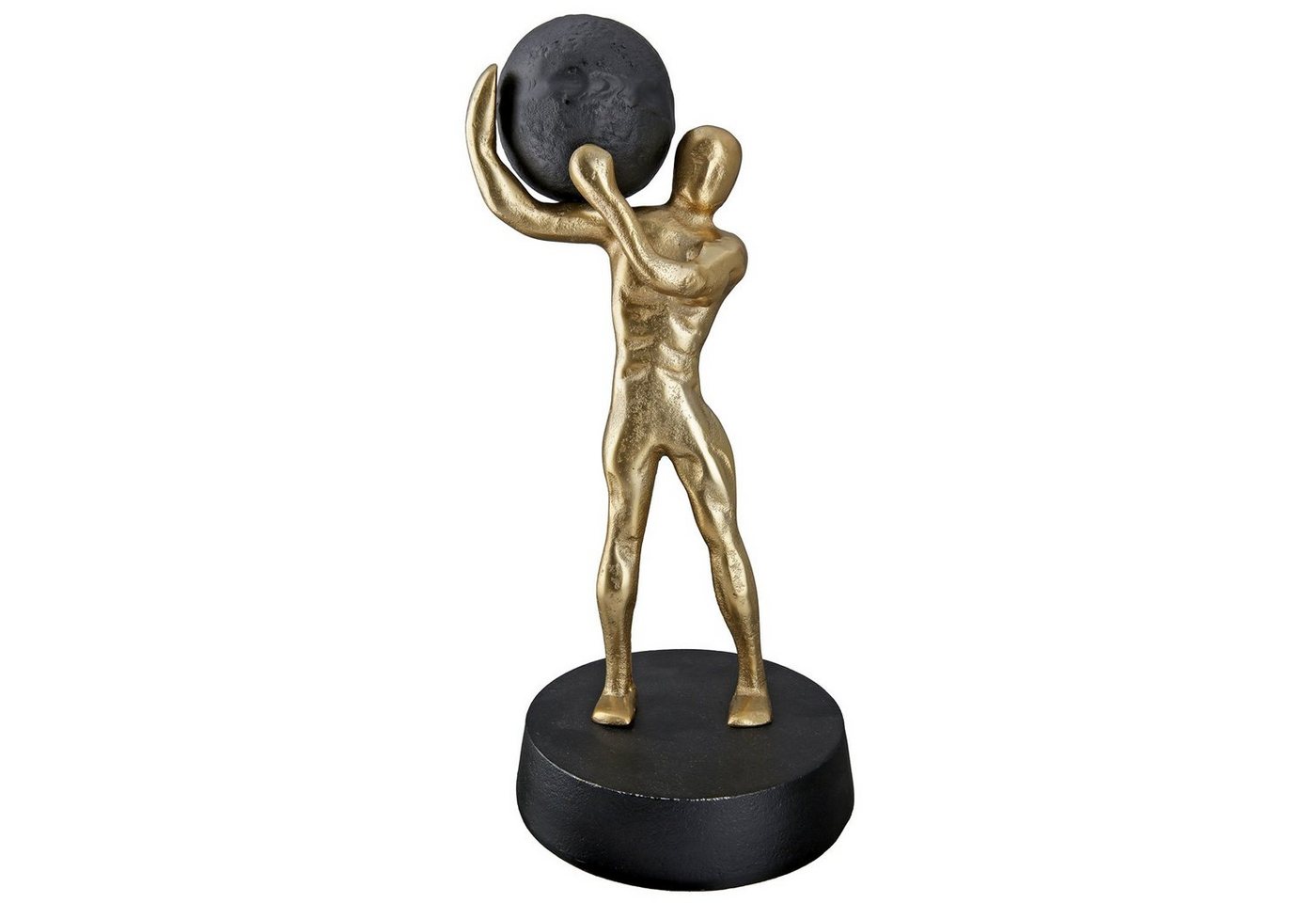 GILDE Dekofigur GILDE Skulptur Strong - gold - H. 35,5cm x B. 15,5cm x D. 16cm von GILDE