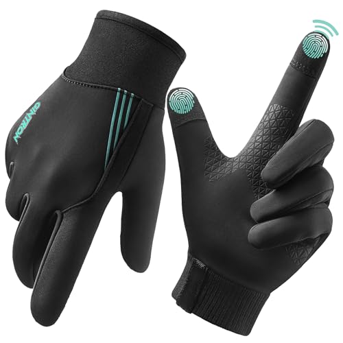 GINTRON Handschuhe Herren Winter Winterhandschuhe Touchscreen Thermo Handschuhe Fahrradhandschuhe Herren Damen wasserdichte Winddichte Laufhandschuhe Herren rutschfest Winterhandschuhe Warme Gloves von GINTRON