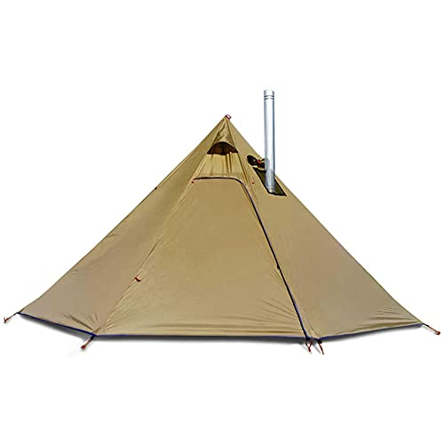 Pyramidenzelt Tipi Heiße Zelte mit Ofenloch Fenster Outdoor Camping Familie Tipi Zelt für 2-4 Personen von GIPFSRIIGR0EEGG