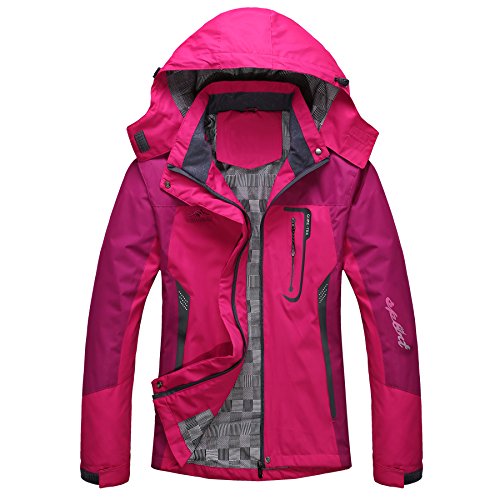 GITVIENAR Damen Wasserdicht Atmungsaktiv Softshell Multifunktions Damen Jacke Outdoor Sport Jacken Mit Kapuze dünne wasserdichte Windjacke von GITVIENAR