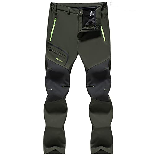 GITVIENAR Herren Gefüttert Outdoorhose wasserdicht Winddicht atmungsaktiv warm Abriebfest Softshellhose Berghose Funktionshose Trekkinghose Wanderhose Herren Winterhose Herbst Winter von GITVIENAR