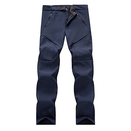 GITVIENAR Herren Gefüttert Winterhose wasserdicht Winddicht atmungsaktiv warm Verdickte Softshellhose Berghose Funktionshose Trekkinghose Wanderhose Herren Outdoorhose Herbst Winter von GITVIENAR