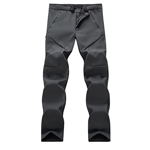 GITVIENAR Herren Gefüttert Winterhose wasserdicht Winddicht atmungsaktiv warm Verdickte Softshellhose Berghose Funktionshose Trekkinghose Wanderhose Herren Outdoorhose Herbst Winter von GITVIENAR