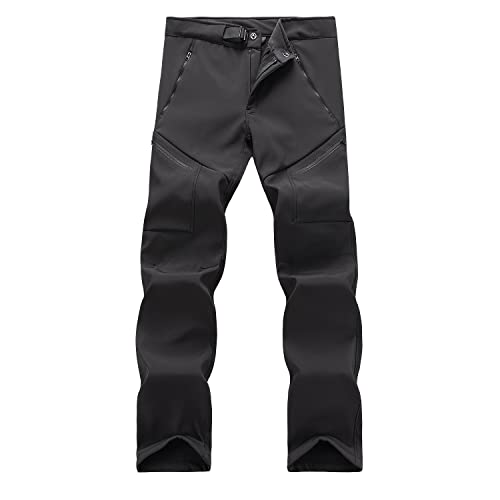 GITVIENAR Herren Gefüttert Winterhose wasserdicht Winddicht atmungsaktiv warm Verdickte Softshellhose Berghose Funktionshose Trekkinghose Wanderhose Herren Outdoorhose Herbst Winter von GITVIENAR