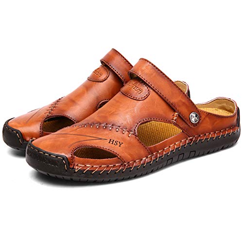 GITVIENAR Herren Sandalen Trekking Sandalen Wander Leder Hausschuhe Strandschuhe Waterproof Sandalen Trekking Wander Sandalen GITVIENAR Herren Sandalen Trekking Sandalen Wander Leder Hausschuhe Strandschuhe Waterproof Sandalen Trekking Wander Sandalen von GITVIENAR