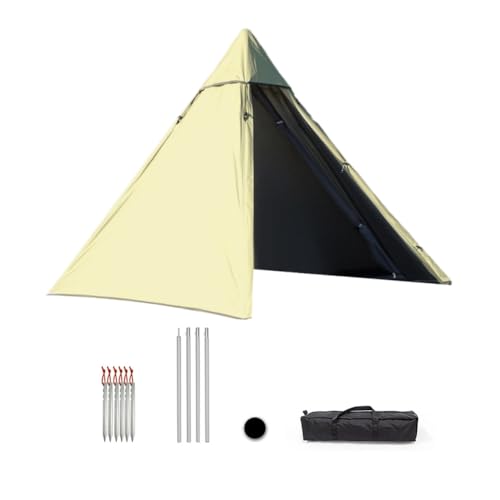 GIWFBQTR Pyramidenzelt Solozelt Ultraleichtes Tipi-Zelt Outdoor-Camping Tragbares Einzelzelt Wasserdicht Wandern Rucksackreisen B von GIWFBQTR