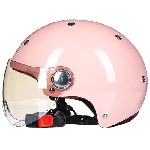 DOT/ECE-Zertifizierter Süßer Motorrad-Halbhelm, Offener Motorradhelm Mit Visier, Leichter Motorradhelm, Geeignet Für Erwachsene Männer Und Frauen A,XXL/(61~62cm) von GJCKOPIUFA