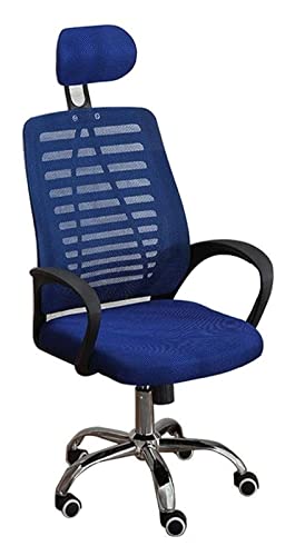 Bürostuhl Computer-Schreibtischstuhl Drehstuhl Netzstoffstuhl Zeichenstuhl Spielstuhl mit hoher Rückenlehne Hebehocker Ergonomischer Arbeitsstuhl Stuhl (Farbe: Blau) benötigt Bequemes Jubiläum von GJDHUQO