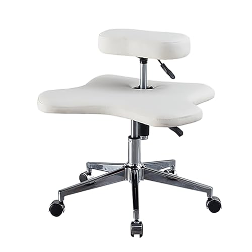 GJDHUQO Ergonomischer Kniestuhl, Stuhl mit gekreuzten Beinen, Meditationsstuhl, Home-Office-Schreibtischstuhl mit Rollen, höhenverstellbar, Bianco-One Size Chasing The Dawn von GJDHUQO